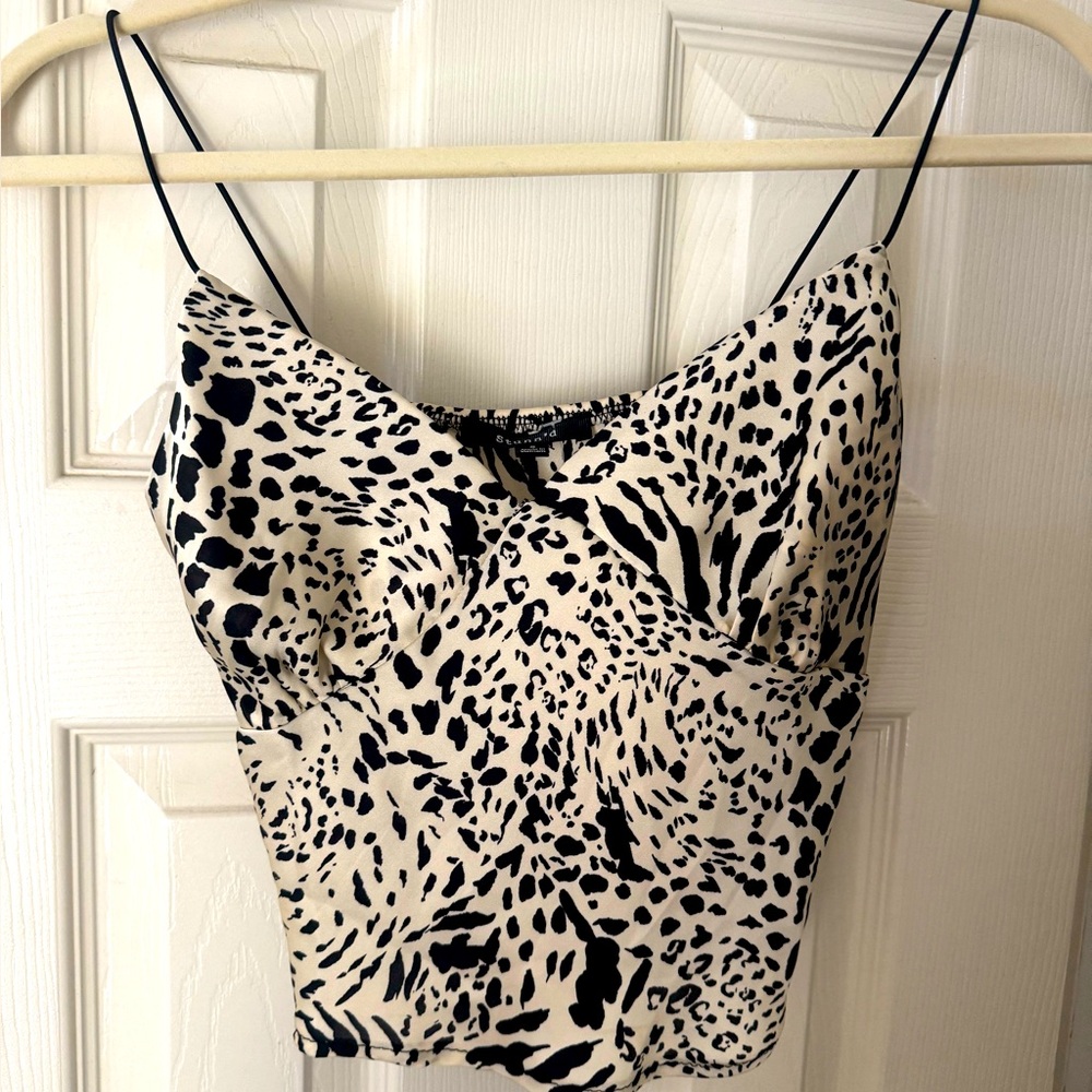 Stunn'd Monochrome Animal Print Top